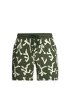 Matchesfashion.com Vilebrequin - Moorise Danse Du Feu Print Swim Shorts - Mens - Green