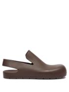 Matchesfashion.com Bottega Veneta - Puddle Rubber Slingback Sandals - Mens - Brown
