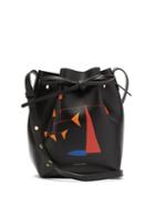 Matchesfashion.com Mansur Gavriel - X Calder Mini Printed Leather Bucket Bag - Womens - Black Multi