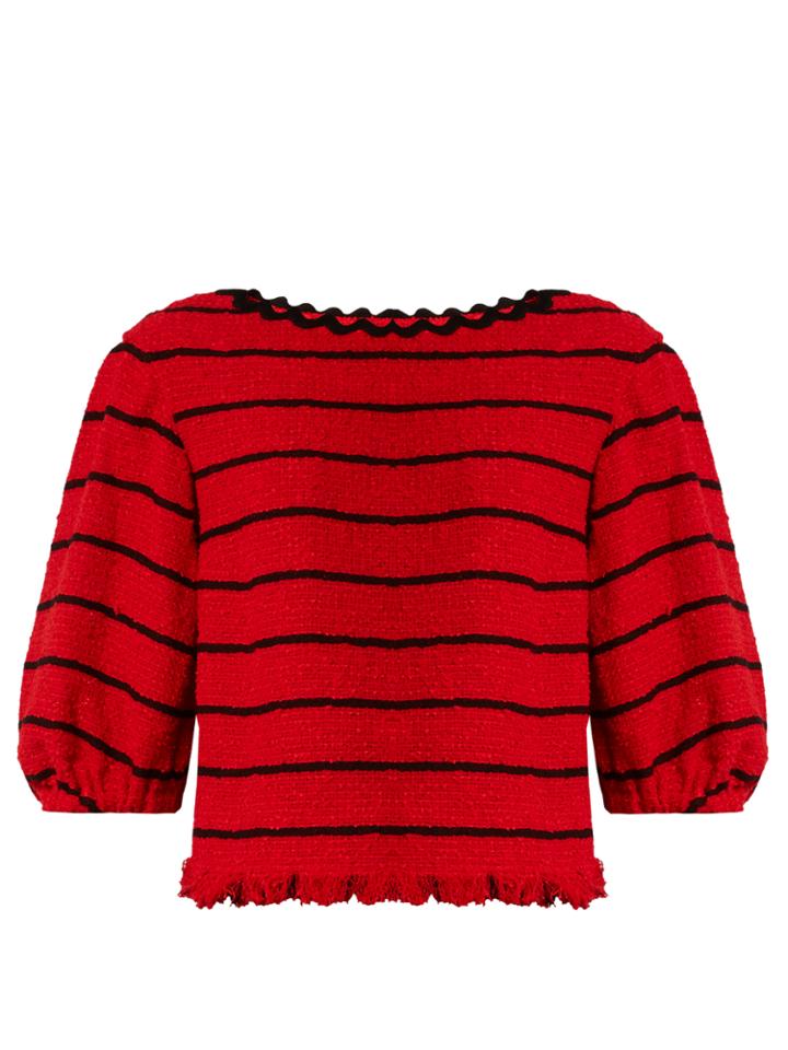 Sonia Rykiel Boat-neck Cotton-blend Tweed Top