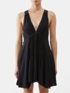 Isabel Marant - Nalatia V-neck Crepe Mini Dress - Womens - Black
