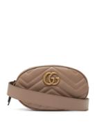 Matchesfashion.com Gucci - Gg Marmont Quilted-leather Belt Bag - Womens - Nude