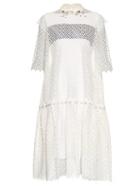 Kolor Drop-waisted Broderie-anglaise Dress
