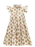 Matchesfashion.com Rhode - Tiffany Ruffled Heart-print Dress - Womens - White Print