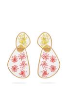 Matchesfashion.com Peter Pilotto - Double Face Flower Drop Earrings - Womens - Gold