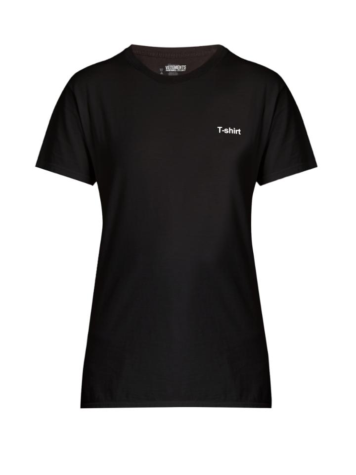 Vetements X Hanes Text-print Cotton T-shirt