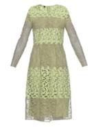 Burberry Prorsum Long-sleeved Floral-lace And Macrame Dress
