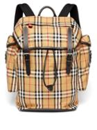 Matchesfashion.com Burberry - Vintage Check Canvas Backpack - Mens - Multi