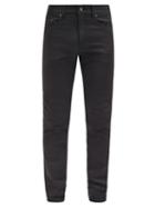Matchesfashion.com Saint Laurent - Skinny Coated-denim Jeans - Mens - Black