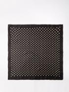 Gucci - Star-print Silk Pocket Square - Mens - Black White