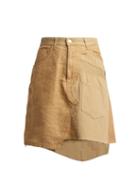 Matchesfashion.com Loewe - Deconstructed Chino Cotton Gabardine Skirt - Womens - Beige