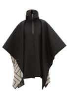 Totme - Hooded Felt Poncho - Womens - Black