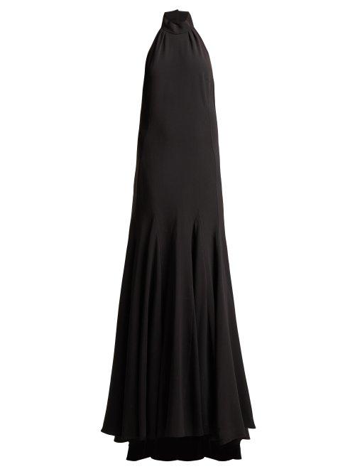Matchesfashion.com Stella Mccartney - Meghan Halterneck Cady Gown - Womens - Black
