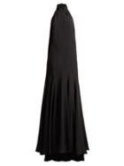 Matchesfashion.com Stella Mccartney - Meghan Halterneck Cady Gown - Womens - Black