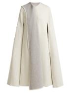 Matchesfashion.com Carl Kapp - Amunet Draped Wool Blend Cape - Womens - White