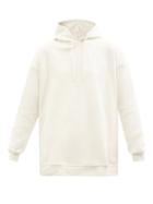 Ladies Rtw Ganni - Software Isoli Cotton-blend Hooded Sweatshirt - Womens - Ivory