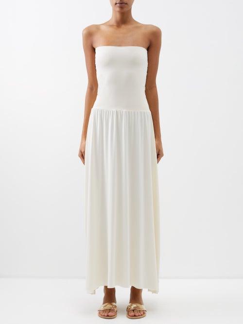 Eres - Oda Off-the-shoulder Jersey Maxi Dress - Womens - Off White