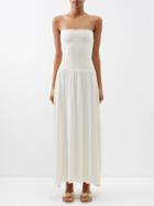 Eres - Oda Off-the-shoulder Jersey Maxi Dress - Womens - Off White