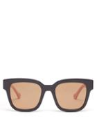 Gucci - Bi-colour Square Acetate Sunglasses - Womens - Black Pink