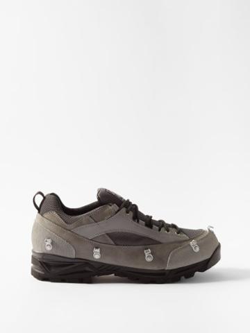 Y/project X Diemme - Grappa Leather And Canvas Hiking Trainers - Mens - Grey