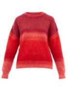 Matchesfashion.com Isabel Marant Toile - Drussell Ombr-stripe Mohair-blend Sweater - Womens - Red Multi