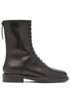 Matchesfashion.com Legres - Tread Sole Lace Up Leather Boots - Womens - Black
