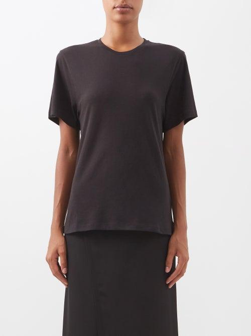 Raey - Crew-neck Cotton-blend T-shirt - Womens - Black
