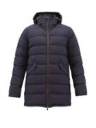 Matchesfashion.com Herno - Laminar Honeycomb Puckered Quilted Coat - Mens - Navy