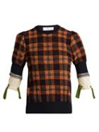 Matchesfashion.com Toga - Plaid Sweater - Womens - Navy Multi
