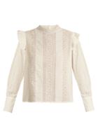 Masscob Stand-collar Fil-coup Cotton Top