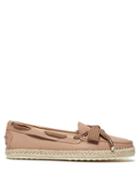 Matchesfashion.com Tod's - Rope Bow Leather Espadrille - Womens - Light Pink