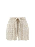 Matchesfashion.com Missoni Mare - High-rise Abstract-jacquard Knitted Shorts - Womens - Cream Multi
