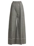 Matchesfashion.com Racil - Korin High Rise Wool Blend Trousers - Womens - Grey Multi