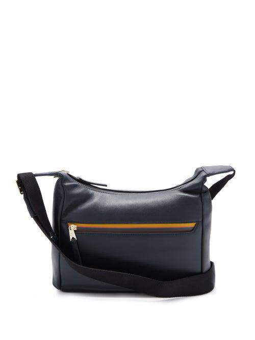 Matchesfashion.com Paul Smith - Logo-stripe Leather Cross-body Bag - Mens - Navy