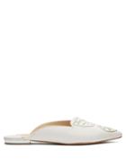Matchesfashion.com Sophia Webster - Bibi Butterfly Leather Mules - Womens - White Silver