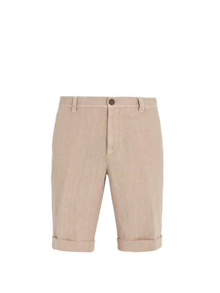 Brunello Cucinelli Washed-linen Rolled-hem Shorts