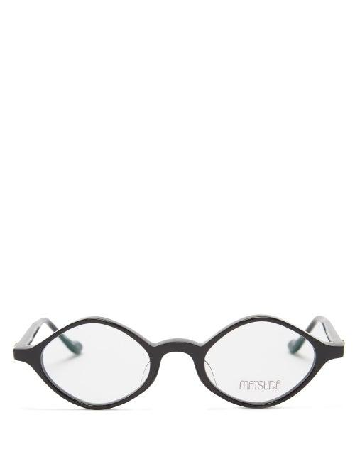 Mens Eyewear Matsuda - Diamond Acetate Glasses - Mens - Black