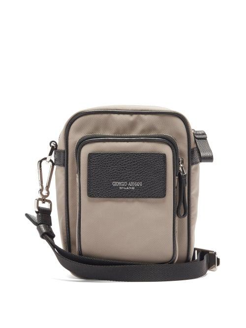 Matchesfashion.com Giorgio Armani - Nylon-twill Cross-body Bag - Mens - Black