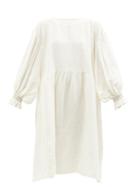 Ladies Rtw Cawley Studio - Winnie Hand-smocked Linen Dress - Womens - Ivory