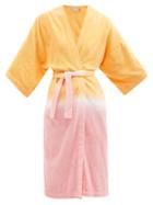Terry - Tie-dye Cotton-terry Robe - Womens - Pink Multi