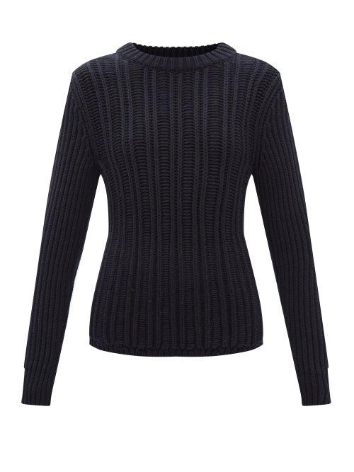 Gabriela Hearst - Zelig Ribbed Sweater - Womens - Dark Navy