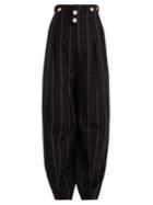 Chloé High-rise Checked Wool Trousers