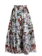 Erdem Leigh Yuki Garden Floral-print Skirt