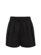 Matchesfashion.com Sir - Sabine High-rise Cotton-twill Shorts - Womens - Black