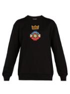 Matchesfashion.com Dolce & Gabbana - 'l'amore  Belleza' Cotton Jersey Sweatshirt - Mens - Black