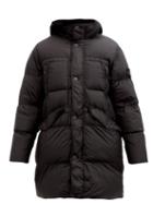 Matchesfashion.com Stone Island - Garment-dyed Down-filled Hooded Coat - Mens - Black