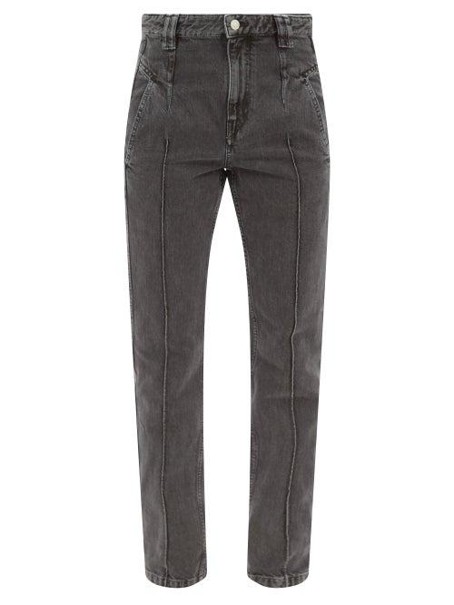 Isabel Marant Toile - Tijackom Front-seam Straight-leg Jeans - Womens - Black