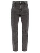 Isabel Marant Toile - Tijackom Front-seam Straight-leg Jeans - Womens - Black