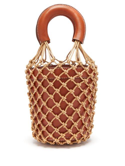 Matchesfashion.com Staud - Moreau Macram And Leather Bucket Bag - Womens - Tan