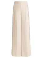 Amanda Wakeley Naha Wide-leg Stripe-detail Trousers
